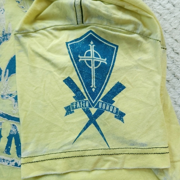 Raw State Redemption Burnout T-Shirt Size S Grunge Affliction Style - Picture 6 of 8